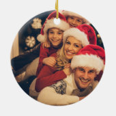 Rustikales Classic Red Christmas Cookie Family Fot Keramik Ornament (Hinten)