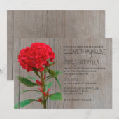 Rustikales Cockscomb Hochzeit Einladungen (Vorne/Hinten)