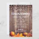 Rustikales Cocktail-Party im Herbst Einladung (Vorderseite)