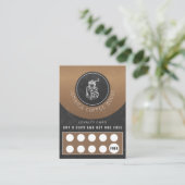 Rustikales Coffee Shop Logo-Chalkboard Loyalität P Visitenkarte (Stehend Vorderseite)