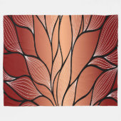 Rustikales Coppery Bronze-Verlass-Muster Fleecedecke (Vorderseite (Horizontal))
