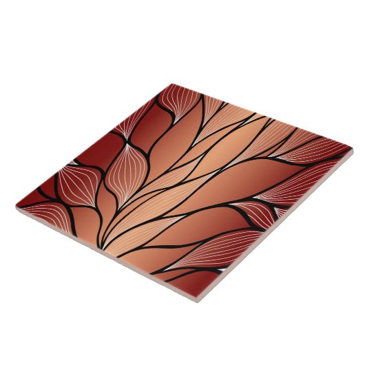 Rustikales Coppery Bronze-Verlass-Muster Fliese (Seite)