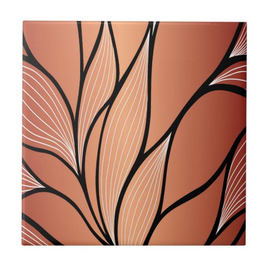Rustikales Coppery Bronze-Verlass-Muster Fliese (Vorderseite)