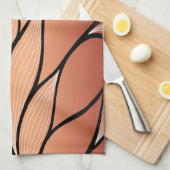 Rustikales Coppery Bronze-Verlass-Muster Geschirrtuch (Viertel Falte)