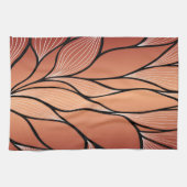 Rustikales Coppery Bronze-Verlass-Muster Geschirrtuch (Horizontal)