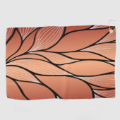 Rustikales Coppery Bronze-Verlass-Muster Golfhandtuch (Horizontal)