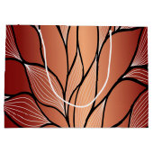 Rustikales Coppery Bronze-Verlass-Muster Große Geschenktüte (Rückseite)