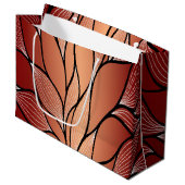 Rustikales Coppery Bronze-Verlass-Muster Große Geschenktüte (Vorderseite Schrägansicht)