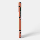 Rustikales Coppery Bronze-Verlass-Muster iPhone Hülle (Linke Seite)