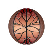 Rustikales Coppery Bronze-Verlass-Muster Mini Basketball (Vertikal)