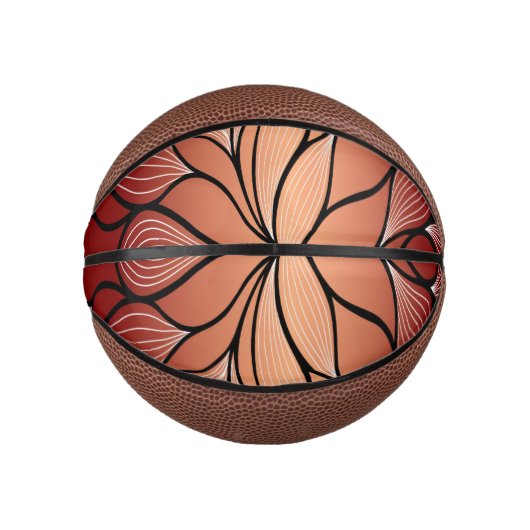 Rustikales Coppery Bronze-Verlass-Muster Mini Basketball (Vorderseite)