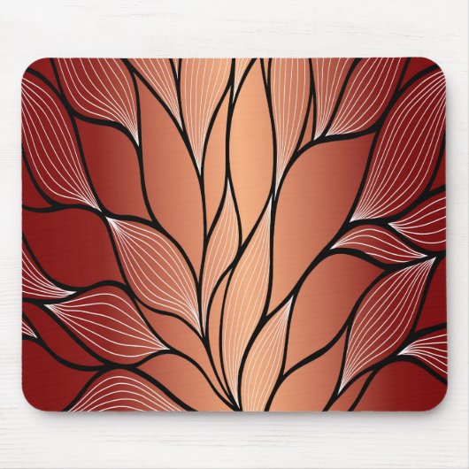 Rustikales Coppery Bronze-Verlass-Muster Mousepad (Vorne)