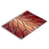 Rustikales Coppery Bronze-Verlass-Muster Notizblock (Linke Seite)