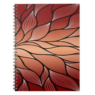 Rustikales Coppery Bronze-Verlass-Muster Notizblock