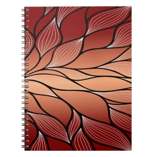 Rustikales Coppery Bronze-Verlass-Muster Notizblock (Vorderseite)