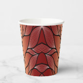 Rustikales Coppery Bronze-Verlass-Muster Pappbecher (Links)
