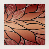 Rustikales Coppery Bronze-Verlass-Muster Puzzle (Horizontal)
