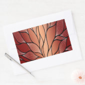 Rustikales Coppery Bronze-Verlass-Muster Rechteckiger Aufkleber (Umschlag)