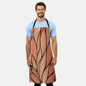 Rustikales Coppery Bronze-Verlass-Muster Schürze (Getragen)