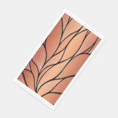 Rustikales Coppery Bronze-Verlass-Muster Serviette (Ecke)