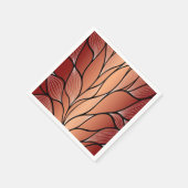 Rustikales Coppery Bronze-Verlass-Muster Serviette (Ecke)