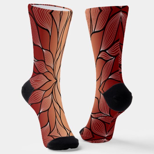 Rustikales Coppery Bronze-Verlass-Muster Socken (Gewinkelt)