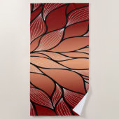 Rustikales Coppery Bronze-Verlass-Muster Strandtuch (Vorderseite)