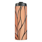 Rustikales Coppery Bronze-Verlass-Muster Thermosbecher (Vorderseite)