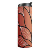 Rustikales Coppery Bronze-Verlass-Muster Thermosbecher (Nach links gedreht)
