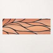 Rustikales Coppery Bronze-Verlass-Muster Yogamatte (Rückseite (Horizontal))