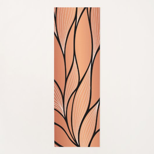 Rustikales Coppery Bronze-Verlass-Muster Yogamatte (Vorderseite)