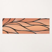 Rustikales Coppery Bronze-Verlass-Muster Yogamatte (Vorderseite (Horizontal))