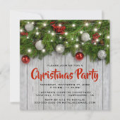 Rustikales Corporate Winter Weihnachts-Party Einladung (Vorderseite)