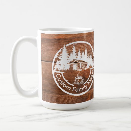 Rustikales Cottage-Cabin-Bauernhaus | Benutzerdefi Kaffeetasse (Links)