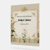 Rustikales Cottagecore-Hochzeitszeichen Acrylschild (Winkel)