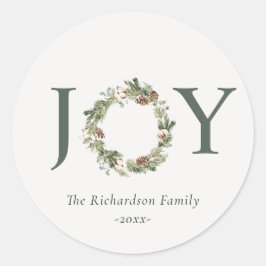 Rustikales Cotton Pine Joest Merriest Weihnachtskr Runder Aufkleber