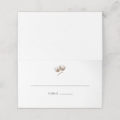 Rustikales Cotton Wedding Platzkarte (Außenseite Aufgefaltet)