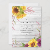 Rustikales Country Barn Sunflower Wedding Foto Save The Date (Vorderseite)