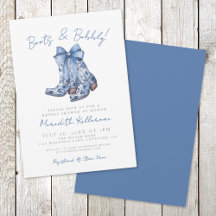 Rustikales Country Blue Bow Brautparty