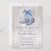 Rustikales Country Bow Cowboy Brautparty Einladung (Vorderseite)