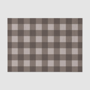 Rustikales Country Brown Tartan Kariertes Muster d Seidenpapier