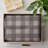 Rustikales Country Brown Tartan Kariertes Muster d Seidenpapier (Geschenk)