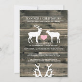 Rustikales Country Buck and Doding Einladung (Vorderseite)