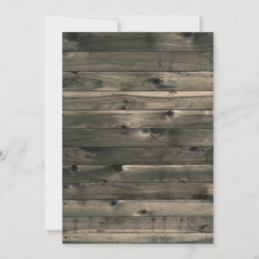 Rustikales Country Buck and Doding Einladung (Rückseite)