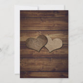 Rustikales Country Burlap Hearts Elegante Hochzeit Save The Date (Rückseite)