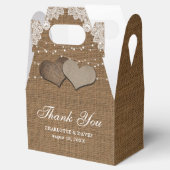 Rustikales Country Burlap Lace String Lights Hochz Geschenkschachtel (Geöffnet)