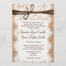 Rustikales Country Burlap Lace Twine Wedites