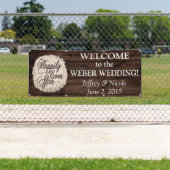 Rustikales Country Couple Foto Hochzeitsbanner Banner (Insitu)