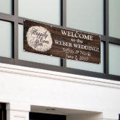 Rustikales Country Couple Foto Hochzeitsbanner Banner (Äußeres Gebäude)
