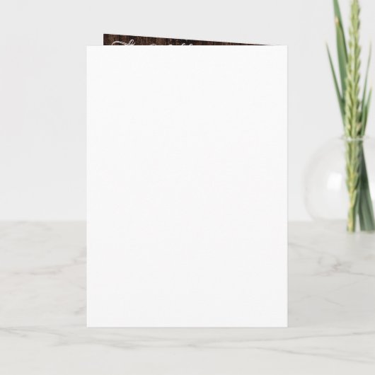 Rustikales Country Couple Foto Hochzeitsprogramm Programm (Rückseite)